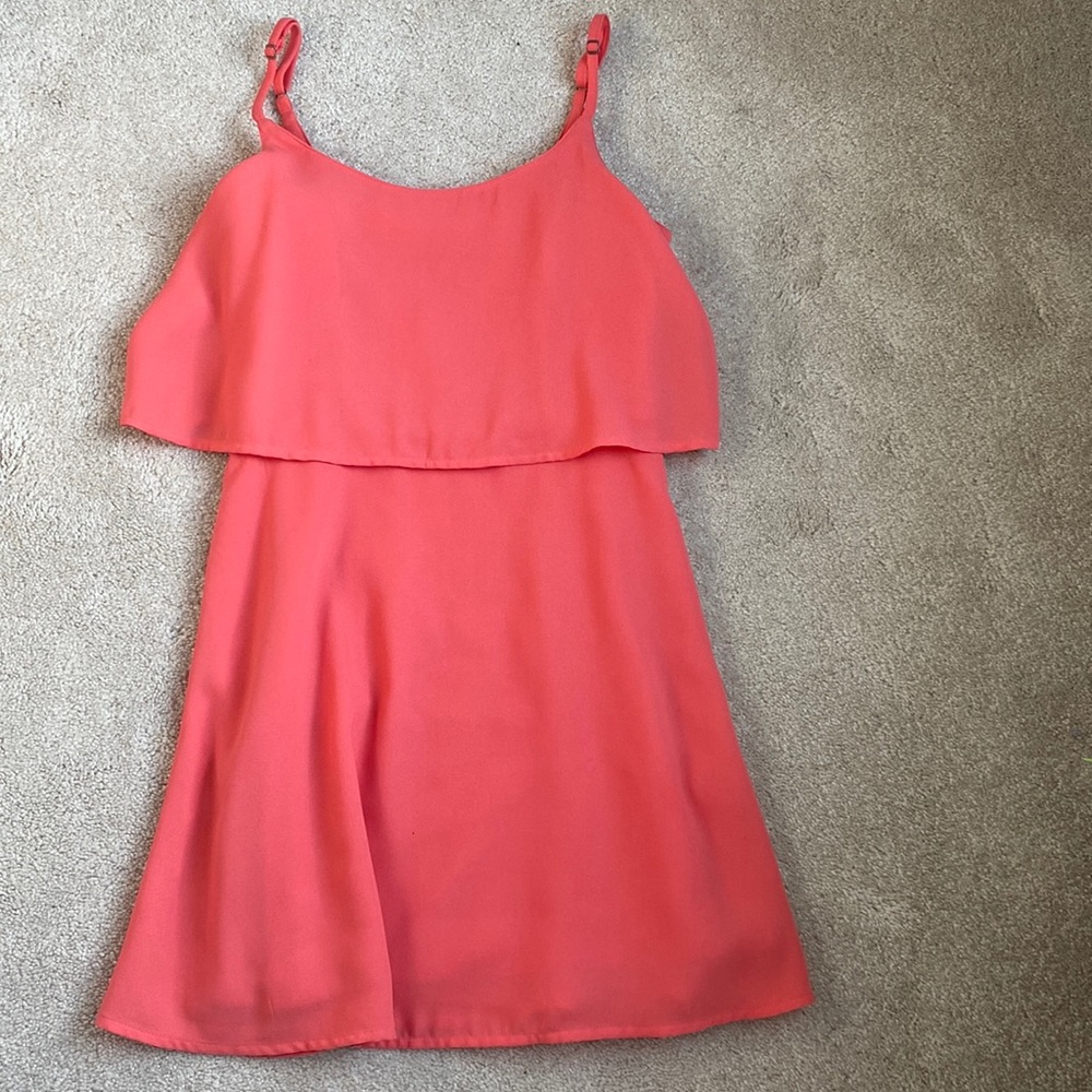 size XS coral color dress